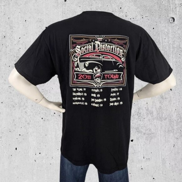 Social Distortion 2011 Tour T Shirt Size XL Tee Double Sided - Picture 4 of 5
